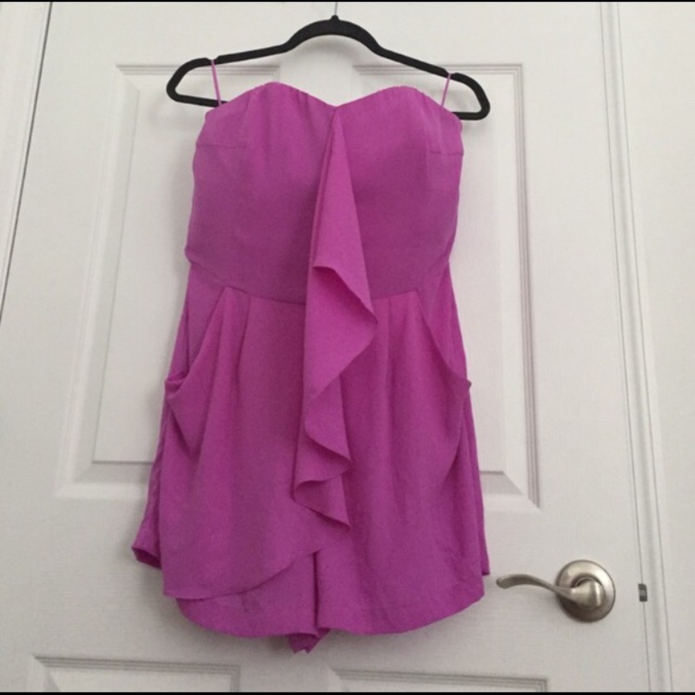 Strapless Lavender Romper from Express