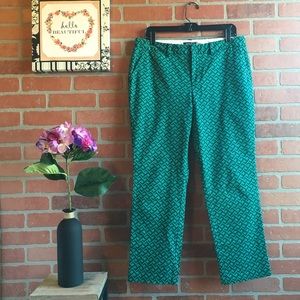 Lands End Green Chevron Chinos