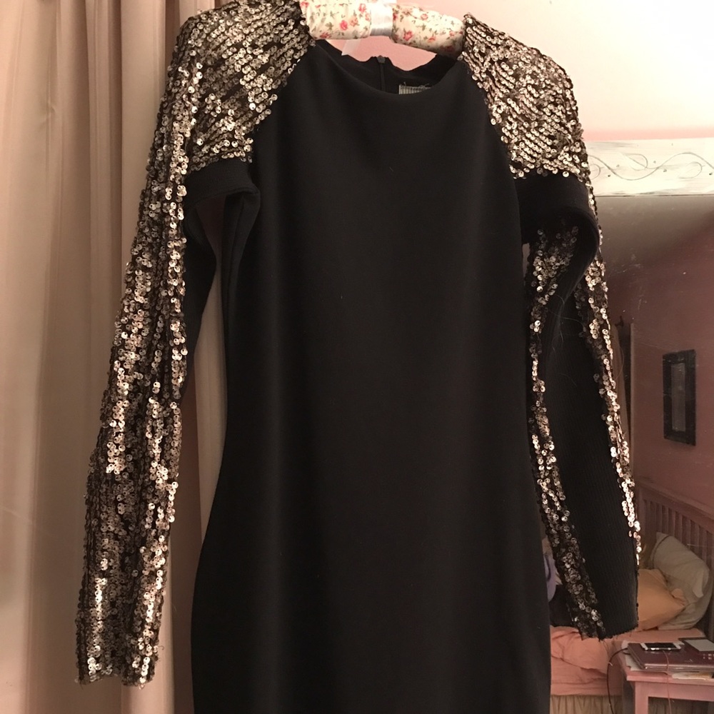 One Teaspoon Lucky Star sequin-sleeved dress