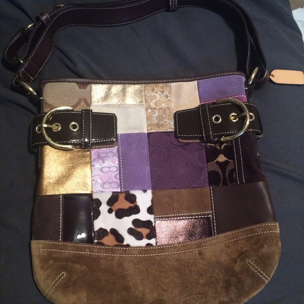 Coach multi patch shoulder bag