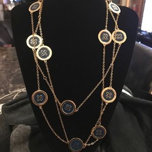 Lilly Pulitzer Navy Buttons Multi-Layer Necklace
