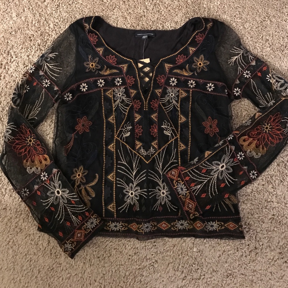 NWT Embroidered Top