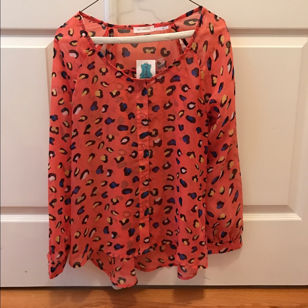 Electric Animal Print Top Size S
