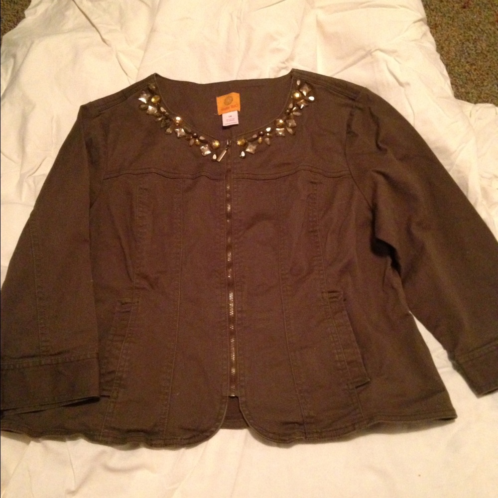 Olive colored Ruby rd. Jacket