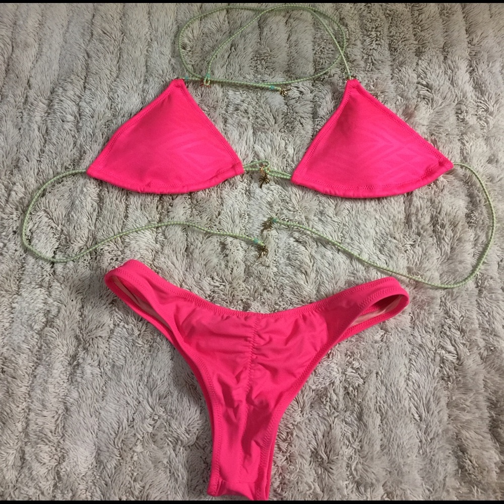 Hot pink bikini