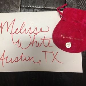 Helen Ficalora white gold with diamond "M" charm.