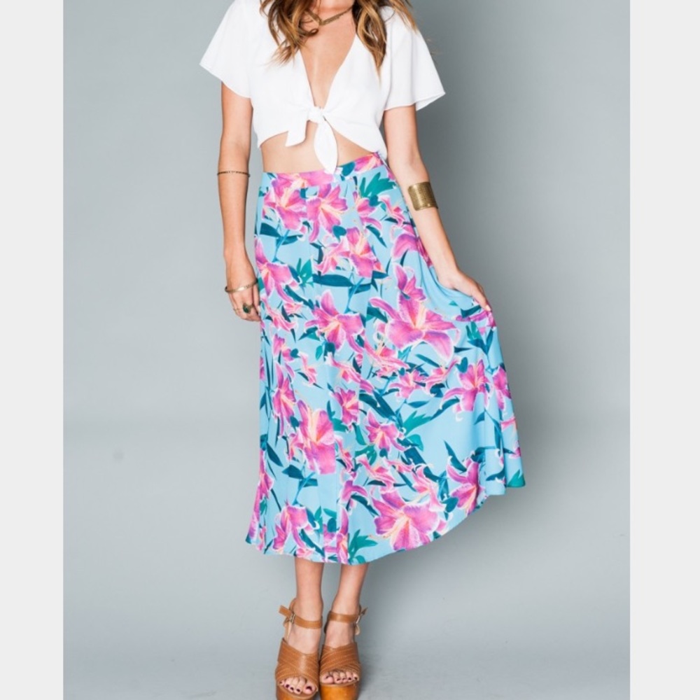 Party Midi Skirt ~ Sea Lilies NWT!