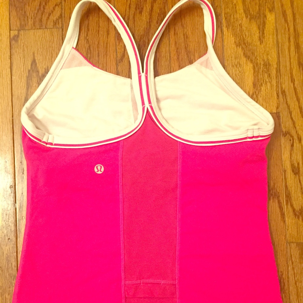 Pink lululemon racer back tank