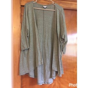 LuLaRoe Medium Lindsay cardigan, green