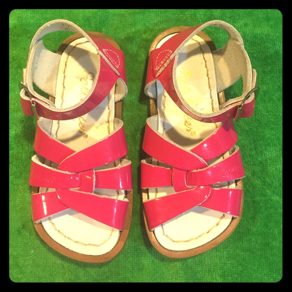 Pink saltwater sandals