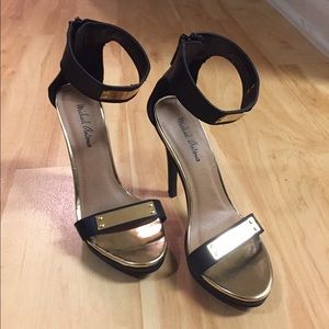 Party black and gold heels
