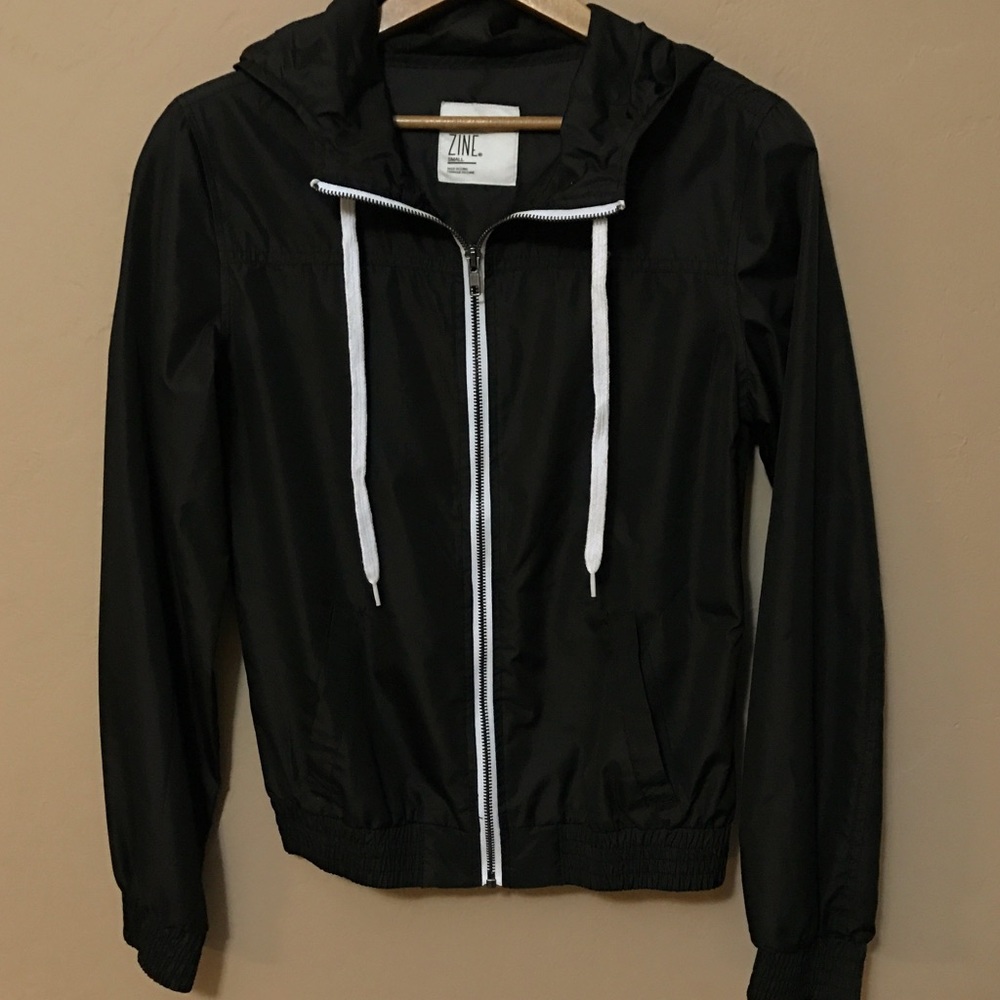 Black Zine Windbreaker
