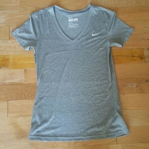nike dri fit grey tee