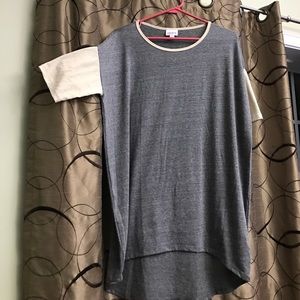 LuLaRoe Irma NWOT grey and cream