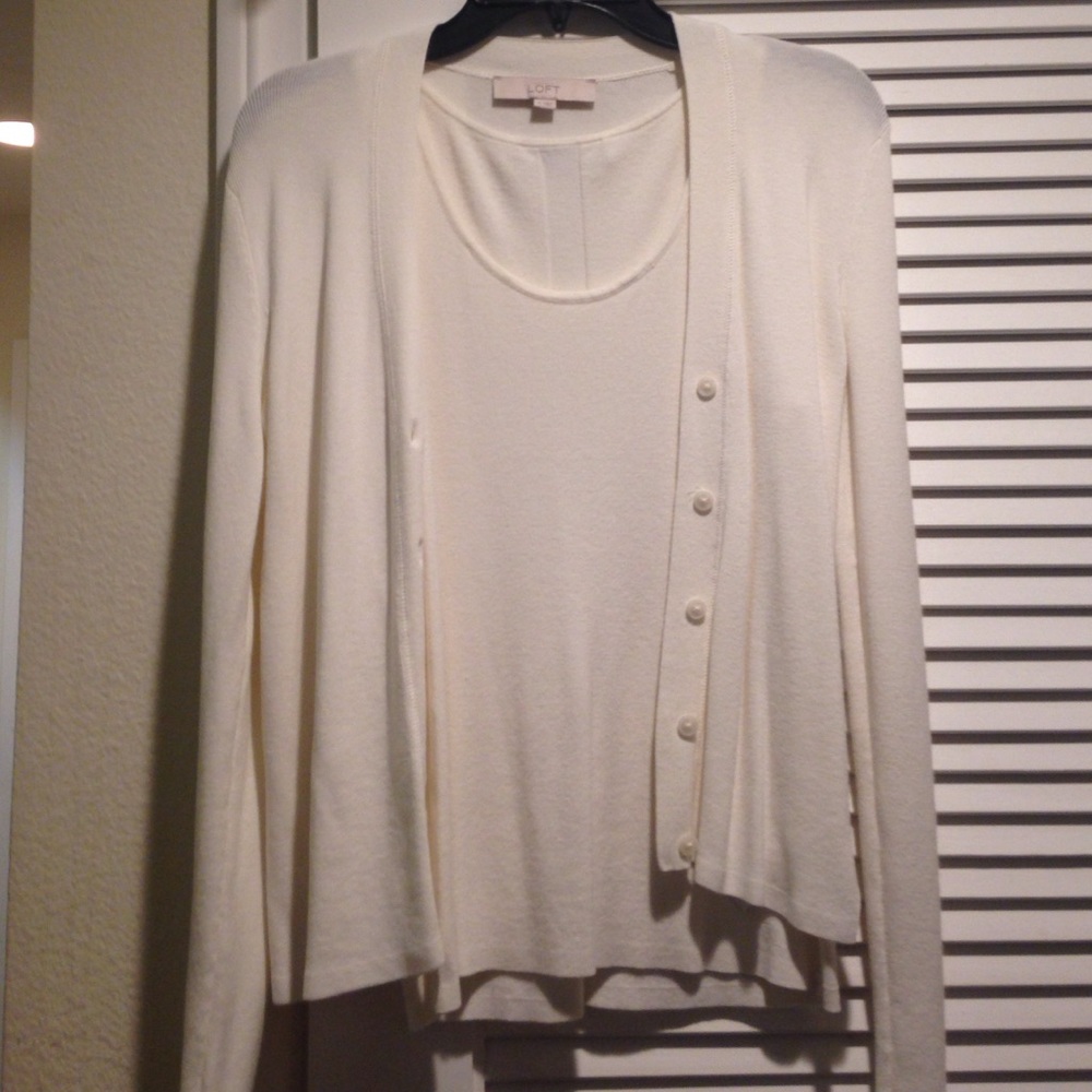 LOFT tank/cardigan set.