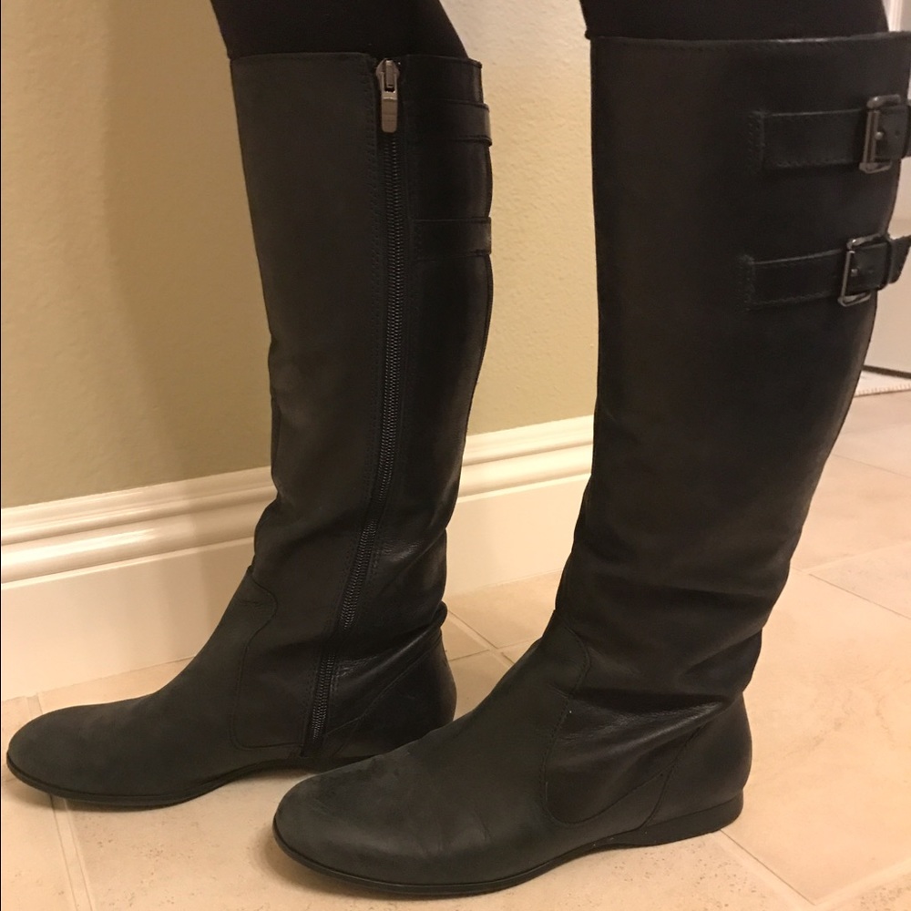 Black tall boots