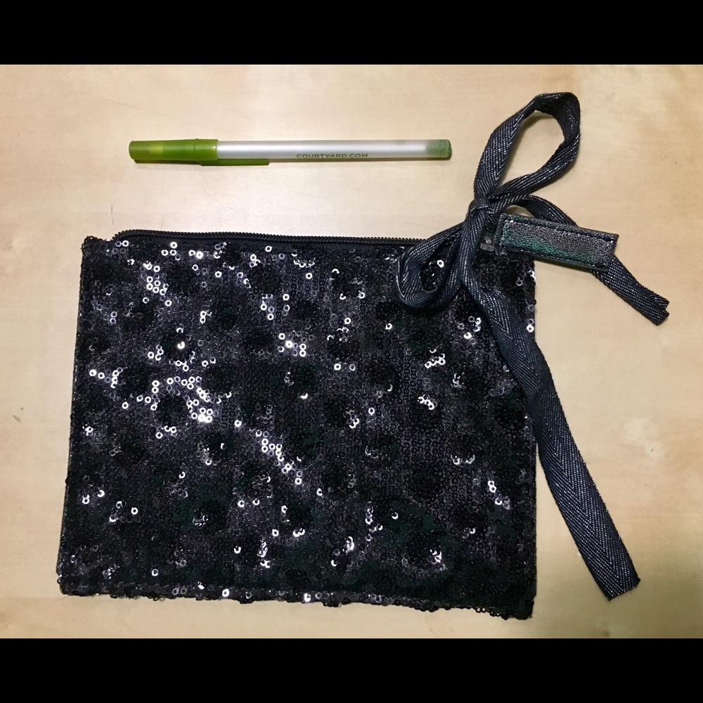 LOFT sequined clutch
