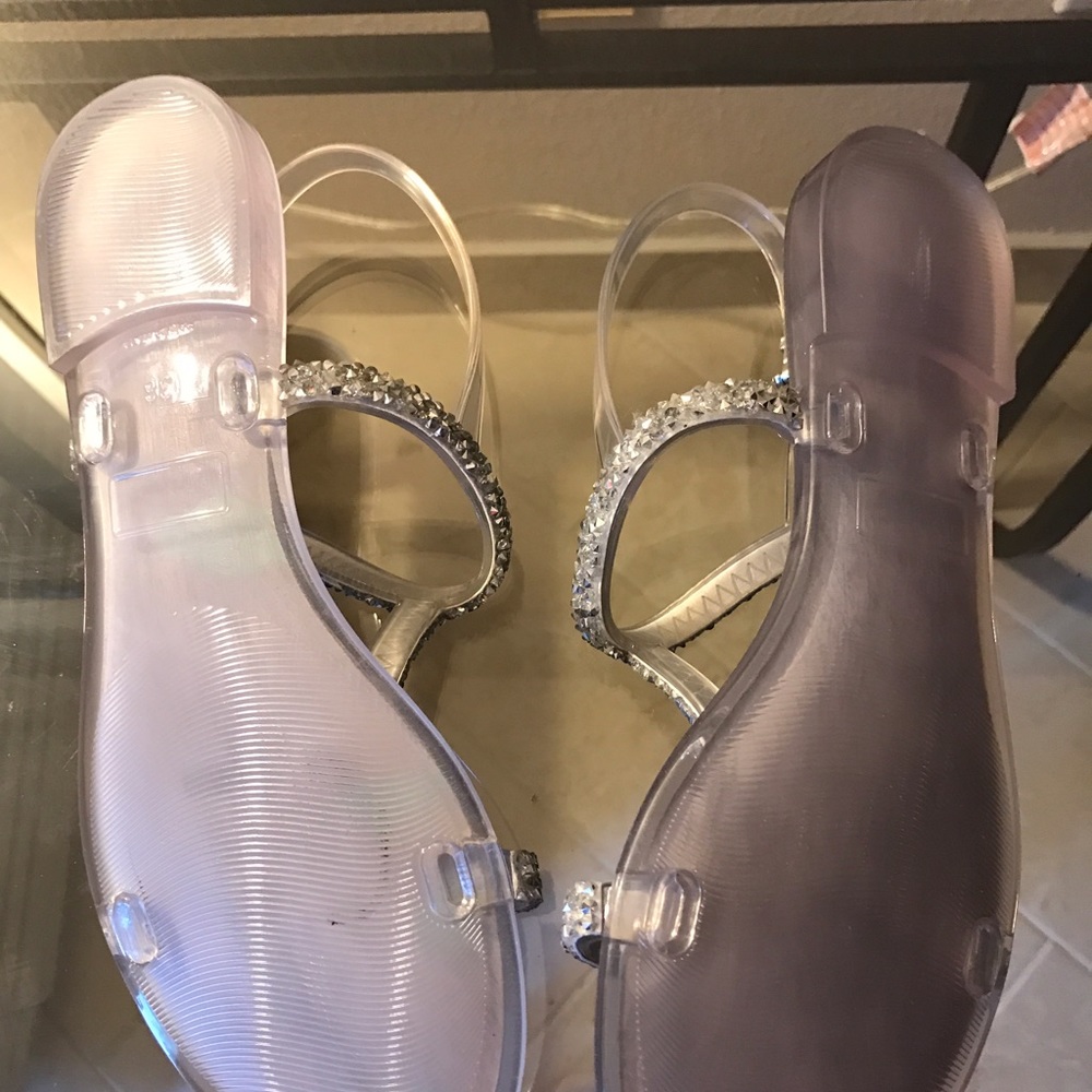 Stuart Weitzman Sandles Teezer Clear Jelly- NEW - Picture 4 of 8