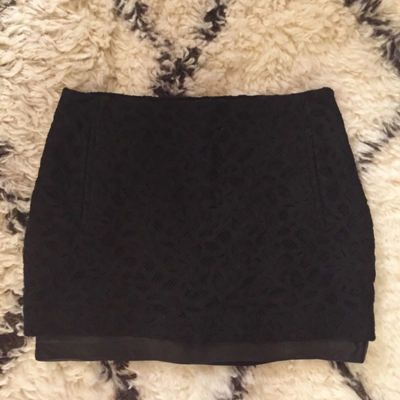 Diane von Furstenberg Dresses & Skirts - DVF lace and leather skirt