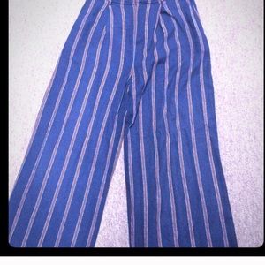 Blue striped pants