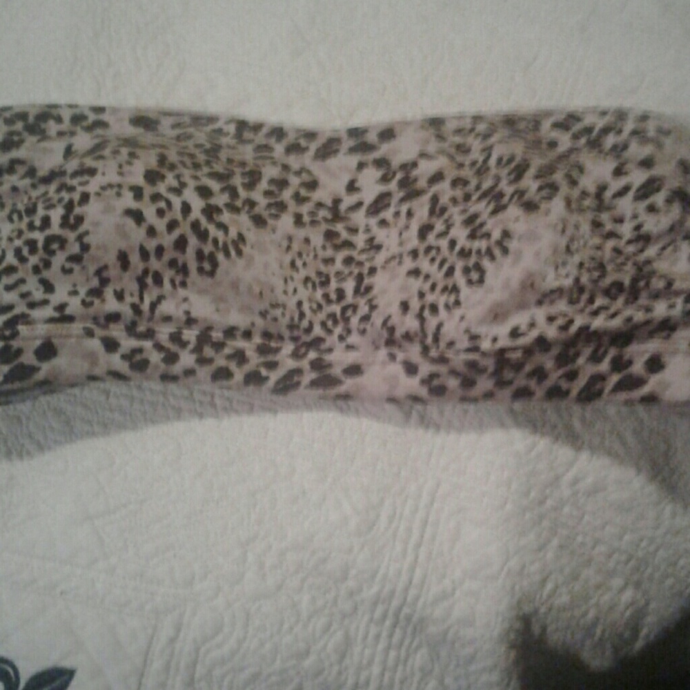 Leopard print tube top