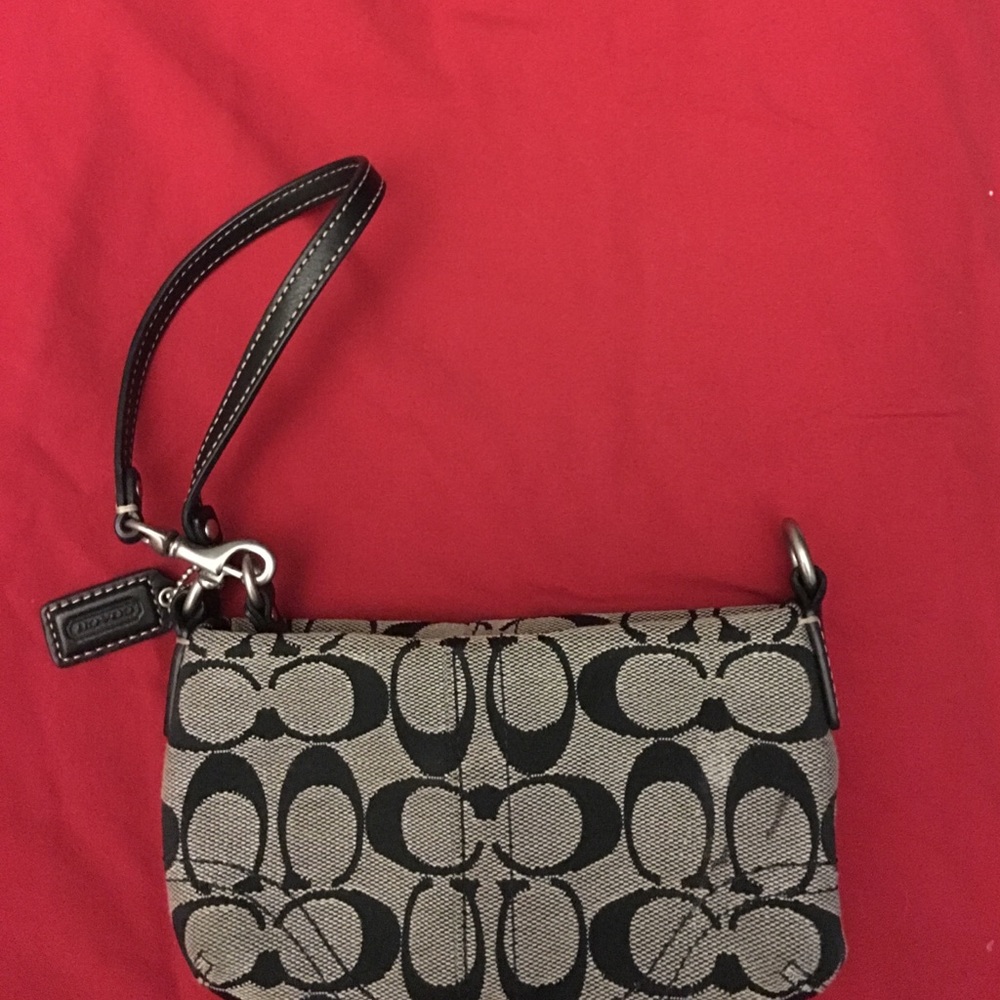 New authentic coach black wallet and wristlet