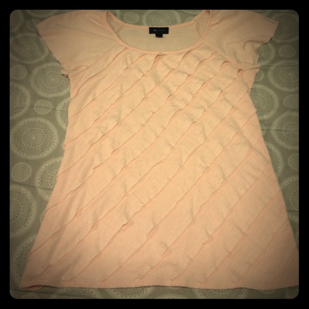 Pink flowing layered short sleeve top