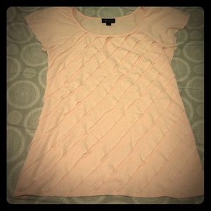 Pink flowing layered short sleeve top