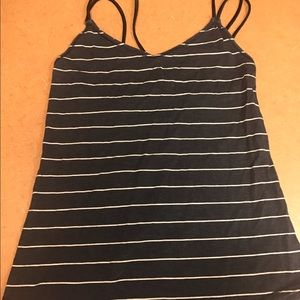 Lululemon blue and white strapped tank