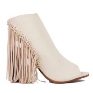 Beige booties size 8