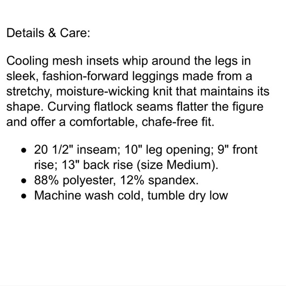 🔥Last One🔥NWT Zella black crop mesh legging - Picture 7 of 7