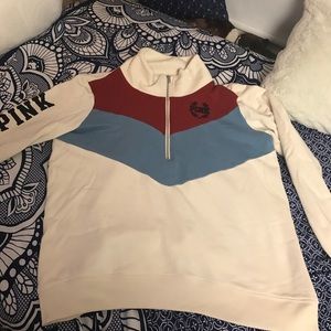 Pink by Victoria's Secret cream quarter zip