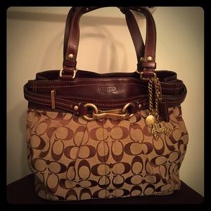 Coach Shoulder Bag with traditional charms