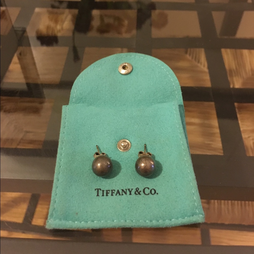 Tiffany & Co 10MM sterling silver ball earrings