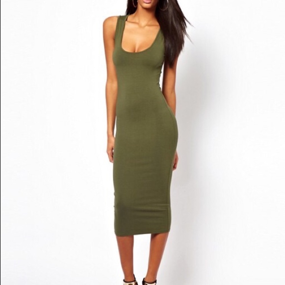 Asos Midi Tank Bodycon Dress