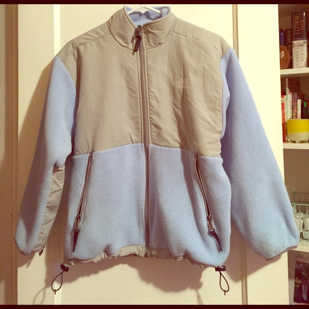 Light blue north face jacket
