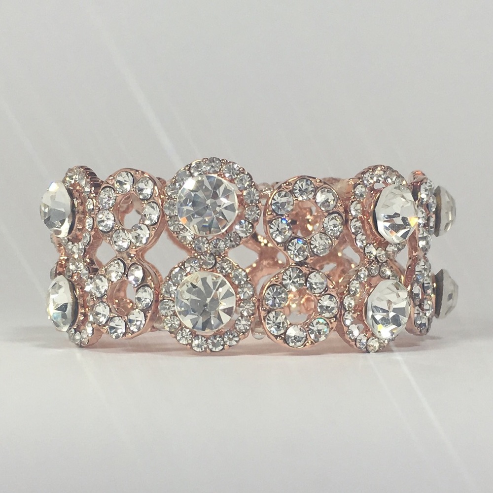 🥀Carmelina Bracelet - Rose Gold w/ Clear Crystals