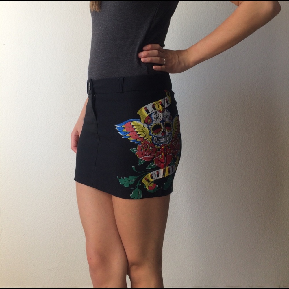 Love Forever Skull Skirt