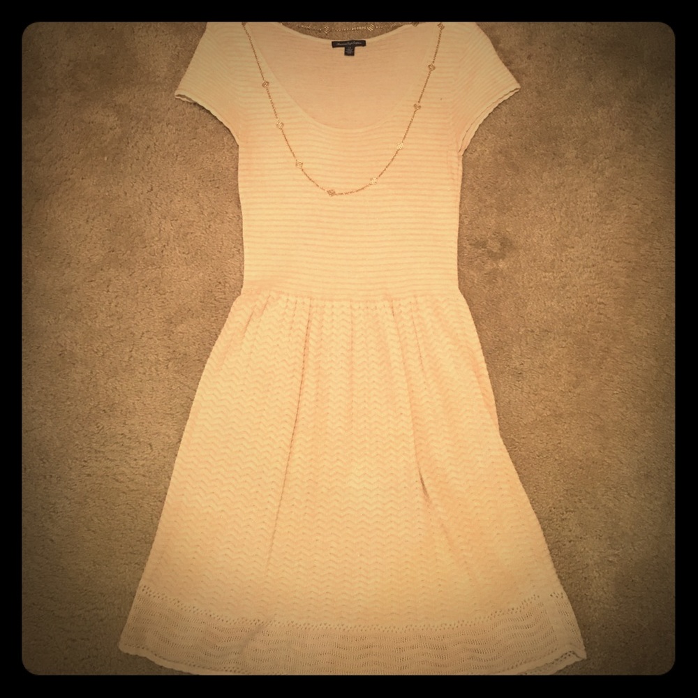 Cream and gold American eagle dress
