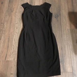 Calvin Klein Black Pinstripe Dress