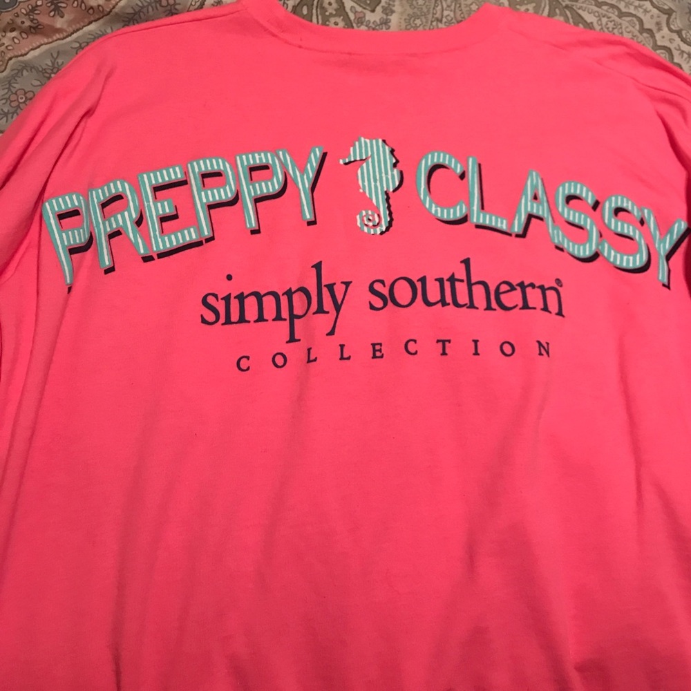 SIMPLY SOUTHERN LONG SLEEVE POCKET TEE