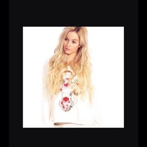 Wildfox Celtic Rose Sweatshirt Sz Small NEW