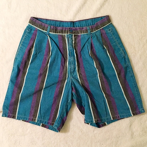 Vintage Other - Vintage Striped 90s Shorts