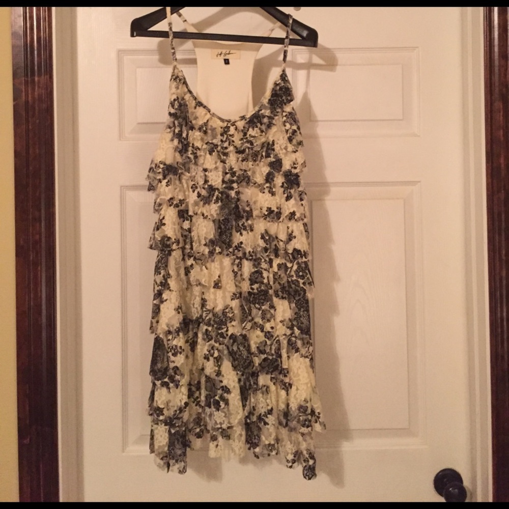 Lacey ruffled mini dress
