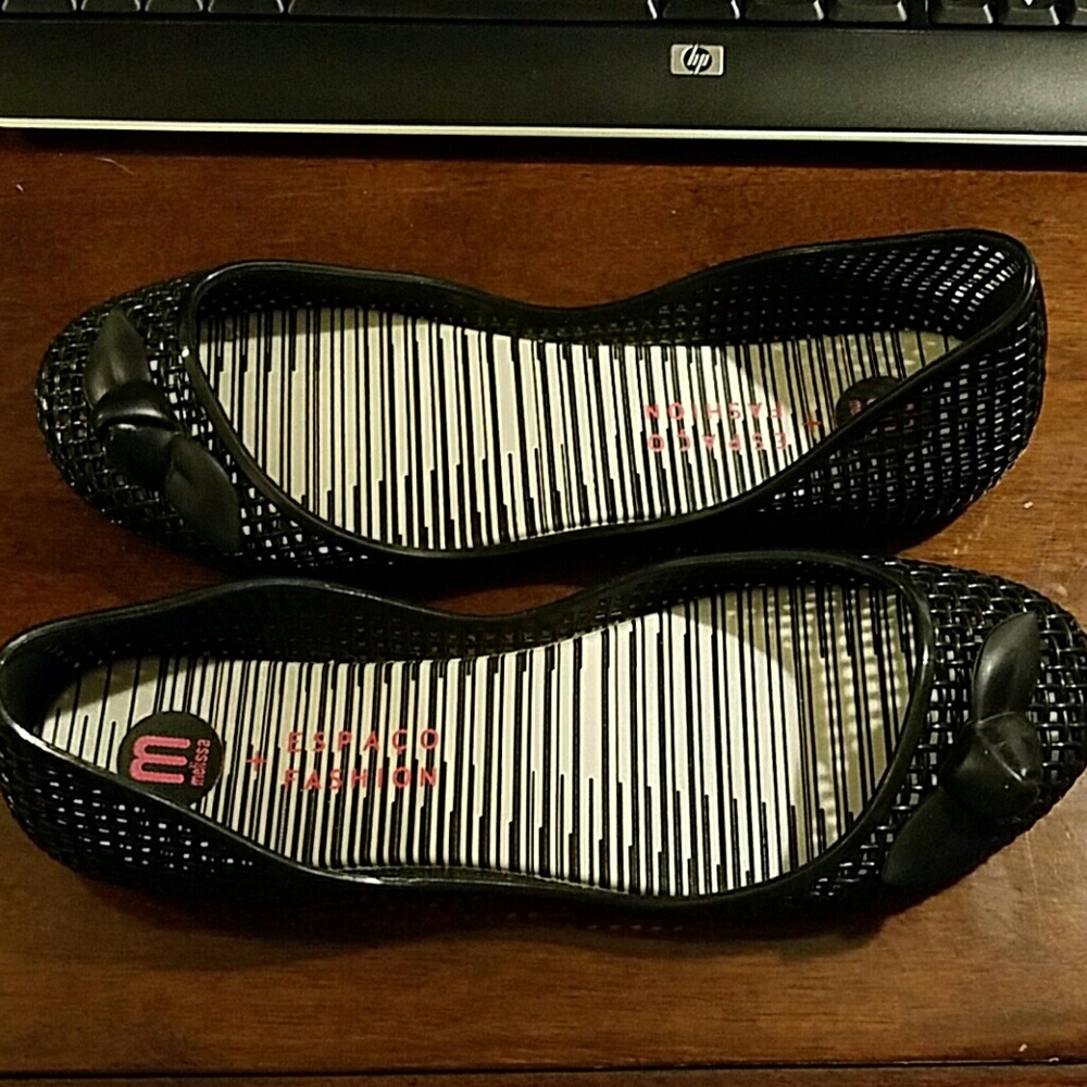 Melissa Marine black flats size 8