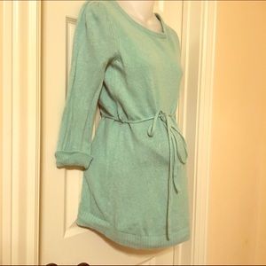 Mint green angora blend maternity sweater