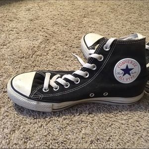 Black high top converse