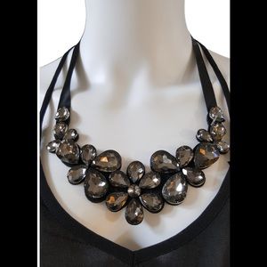 Black Floral Necklace