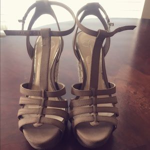 Jessica Simpson wedges. Worn once. Size 7.