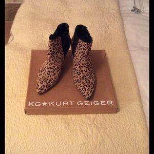 Kurt Geiger leopard booties
